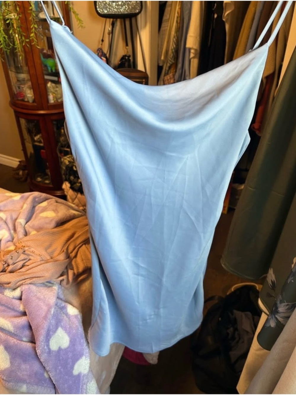 Urban Outfitters Light Blue Slip Mini Dress